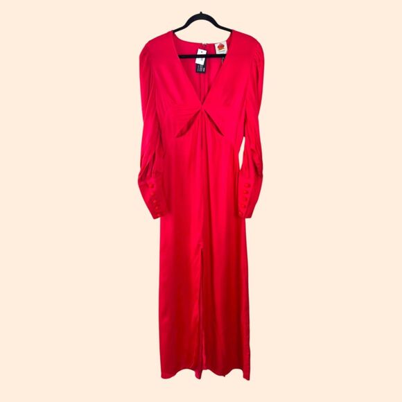 Farm Rio Red Cutout Maxi Dress - Picture 2 of 12